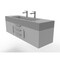 Castello Usa Nile 60" Wall Mounted Gray Vanity With Gray Top And Brushed Nickel Handles CB-MC-60G-BN-2053-GR - alternate 4